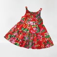 thumbnail image 5 of Cethrio Girls Dresses Summer Red Dresses Size 3Y, 5 of 6