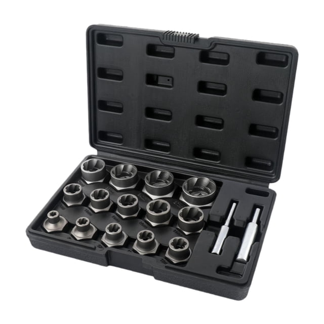 Juego de extractores de tornillos con estrías múltiples, juego de removedores de tornillos rotos, herramienta extractora de pernos fácil de sacar para