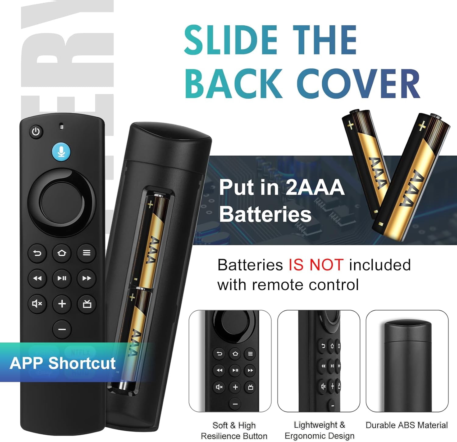 Replacement Voice Remote Control for Fire Smart TVs , Compatible with FireStick 2nd/3rd Gen/Lite/HD, TV Stick 4K 1st/2nd Gen/Max/Plus, TV Cube 1st/2nd/3rd Gen, Insignia/TCL/Pioneer Fire Smart TVs