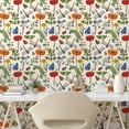 thumbnail image 2 of Ambesonne Botanical Peel & Stick Wallpaper for Home, Floral Summer Meadow Life, 13"x100", Ivory Green, 2 of 5