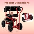 thumbnail image 2 of Costway Rolling Garden Cart Height Adjustable Scooter with Swivel Seat & Tool Storage, 2 of 10