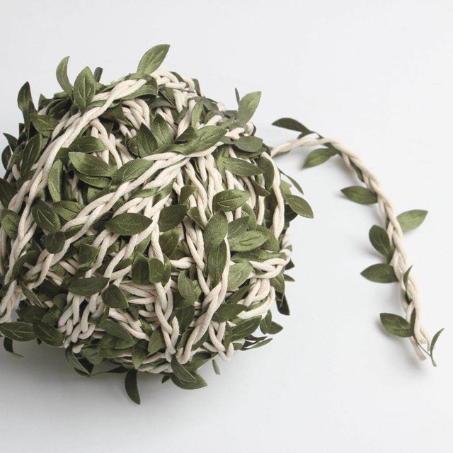 pitrice 20 Meters Artificial Leaf Vine Garland Plant artificial Foliage Flower ivory