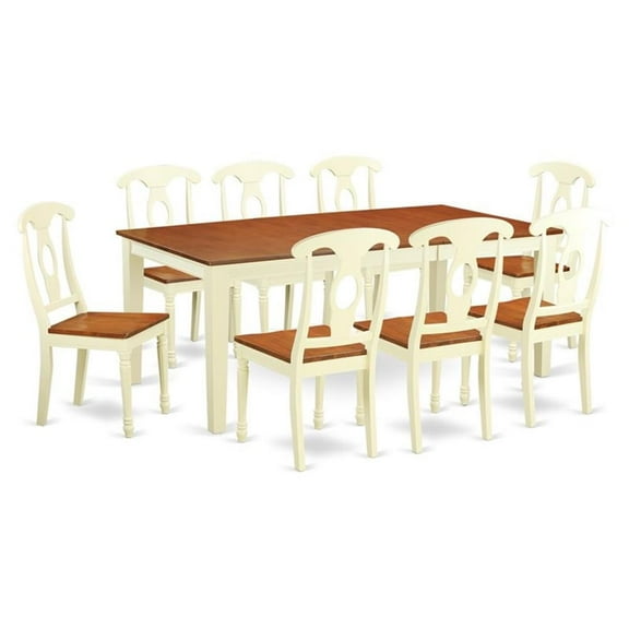 Atlin Designs 9-piece Wood Dinette Table and Chair Set in Cherry