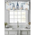 thumbnail image 4 of Ocean Gnome Blue Valances for Windows, Rod Pocket Kitchen Valance Curtains - Soft & Washable Small Window Treatment for Living Room,&nbsp;Bathroom, Summer Starfish Shell, 54x18inch, 4 of 9