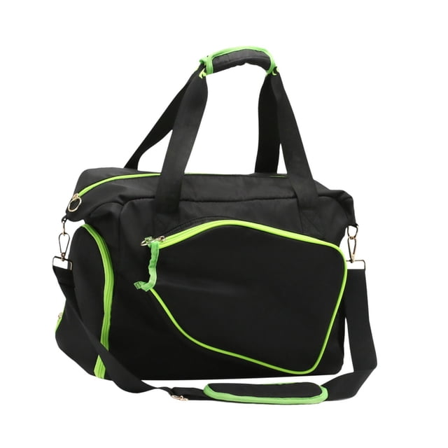 Maoww Pickleball Racket Bag Lightweight with Zipper Racquet Pickleball Handbag Black Green Bag Black Green