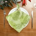 thumbnail image 2 of GZHJMY Cloth Napkin Green Dragonfly Leaves Kitchen Dining Table Decor for Family Gathering Dinner Napkin Festive Holiday Seasonal Gift Winter Spring Summer Autumn 1 Pack 20" × 20", 2 of 6