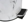 thumbnail image 3 of Home Basics  White Faux Marble 3 Liter Waste Bin, 3 of 5
