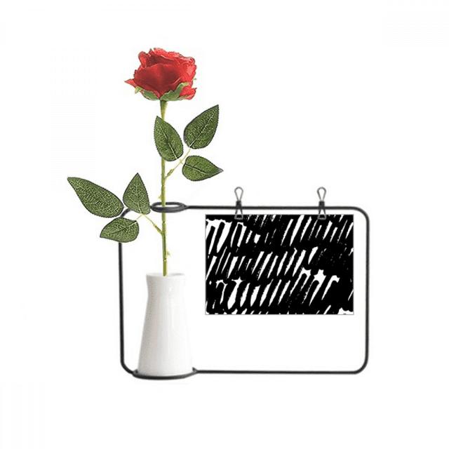 Brushwork Irregular Curve Texture Artificial Rose Flower Hanging Vases Decoration Bottle