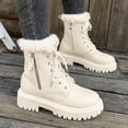 thumbnail image 6 of SKIYLEVZ Women's Moto Boots Cowgirl Boots Wide Width Available Soft Sole Womens Winter Snow Boots Women’s Work Boot Waterproof Shoes Casual Winter Fashion Combat Boots, 6 of 9