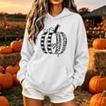 thumbnail image 6 of TKLPEHG Womans Thanksgiving Sweatshirts Fall Fashion Pumpkin Graphic Hoodies Long Sleeve Hooded Drawstring Casual Pullover with Pocket (White,S), 6 of 6