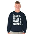 thumbnail image 4 of Camo Bucks Trucks Cute Hunter Son Men's Crewneck Sweatshirt Brisco Brands S, 4 of 6