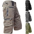 thumbnail image 2 of Pantalones Capri Bolsillos Múltiples Ajuste Relajado Pantalones Cortos Cargo Rectos Ropa De Calle, 2 of 5