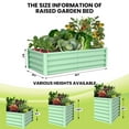 thumbnail image 2 of Luku Raised Garden Bed, Galvanized Raised Garden Bed, Outdoor Large Planter Raised Beds Open Base with Safety Edge and Glove for Vegetables Flowers Ground Planter, 2 of 9