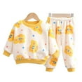 thumbnail image 4 of KAUOD Toddler Flannel Sweater Pants Set 2 Piece Cute Fuzzy Warm Pullover Tops Joggers Outfits Girls Winter Fuzzy Soft Clothes, 4 of 4