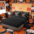 thumbnail image 4 of Erosebridal Boys Basketball Twin Bedding Sets, Sport Bedding Comforter Set for Kids and Teens, Black Reversible 7pcs, 4 of 6