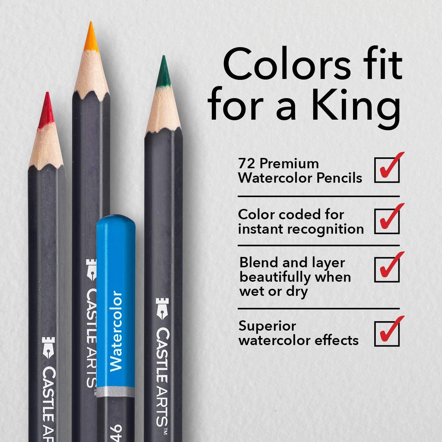 72 Watercolor Pencils Set For Adults & Professionals Castle Art Supplies 72 Watercolor Pencils Set For Adults & Professionals Castle Art Supplies