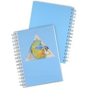 miliko Rumble Fish Collection Blue Triangle Hollow Out Design Cover A5 Dot Grid Wirebound/Spiral Notebook/Journal Set-2