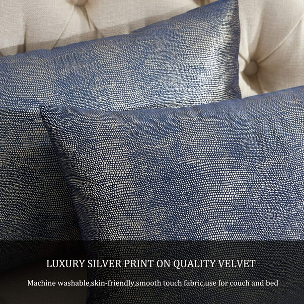 Navy and silver cushions cheap