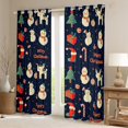thumbnail image 2 of jejeloiu Merry Christmas Black Out Curtains,Xmas Tree Snow Curtains Pack of 2 (42x63 Each),Girls Gift Bedroom Curtains For Princess,Lightweight Bedroom Decorative, 2 of 6
