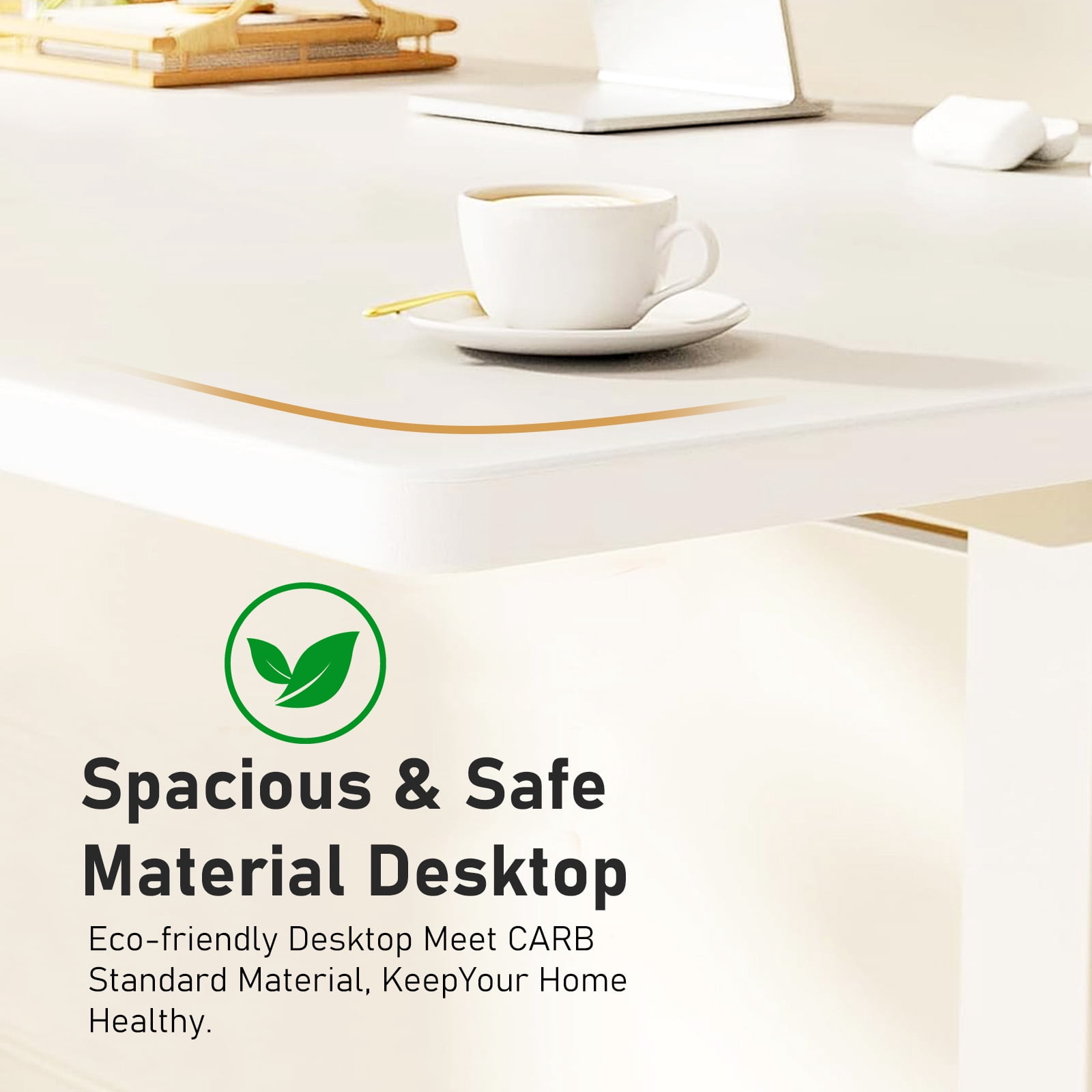 55" x 24" Electric Height Adjustable Standing Desk with Memory Presets, Ergonomic Sit-to-Stand Desk for Home Office, White