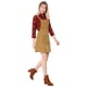 thumbnail image 4 of Día De San Patricio Vestido Tipo Peto Tipo Peto Evasé Con Tirantes De Pana Para Mujer Marrón M, 4 of 6