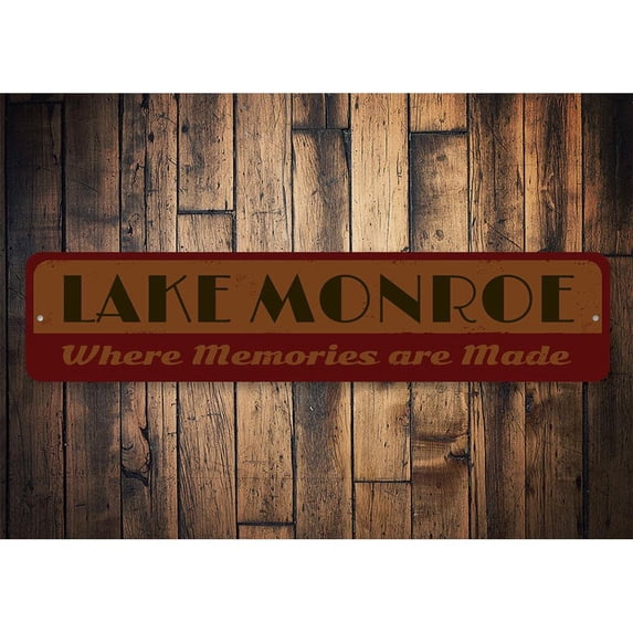 Lake Memories Novelty Sign, Metal Wall Decor - 4x18 inches