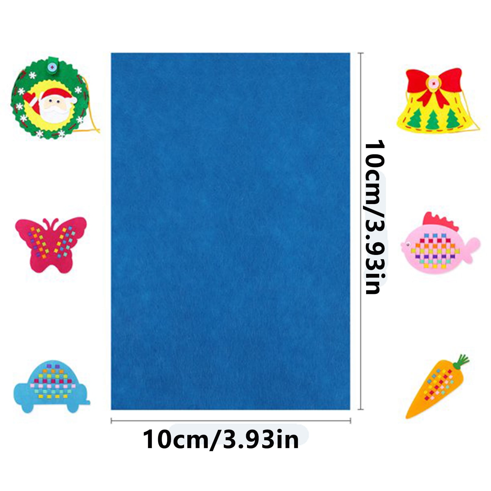 40PCS 0.06 Thick DIY Polyester Soft Felt Fabric Squares Sheets Felt Pack  Assorted Colors Sewing Nonwoven Patchwork 4x6