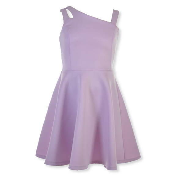 Bonnie Jean Girls' 1-Shoulder Skater Dress Color: lavender Size: 8