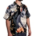 thumbnail image 2 of Cat Men's Poplin Shirt, Casual Short Sleeve Printed Button Down Summer Beach Unisex Shirts, 2 of 6