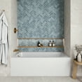 thumbnail image 2 of Streamline NAL-5660-BGL 60 in. x 30 in. Acrylic Right-Hand Drain Alcove Bathtub in Glossy White With External Drain in Brushed Gold, 2 of 10