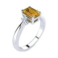 thumbnail image 2 of SuperJeweler 2 1/2 Carat Octagon Shape Citrine and Diamond Ring In Sterling Silver For Women, 2 of 6
