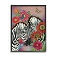thumbnail image 2 of Stupell Industries Loving Zebra Pair over Pink Arabesque Pattern Grey Framed, 11 x 14, Design by Sangita Bachelet, 2 of 5
