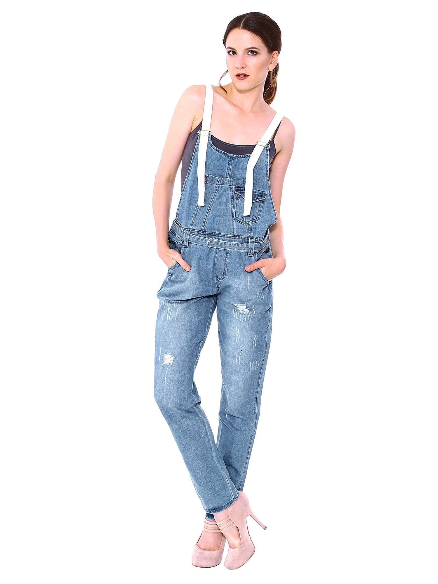 women's denim overalls walmart