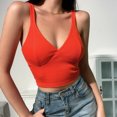 thumbnail image 1 of Mialoley Women Sexy Basic Tank Top V Neck Sleeveless Stretchy Knit Solid Color Camisole, 1 of 9