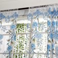 thumbnail image 4 of 2 cortinas de peonía para sala de estar, dormitorio, puerta de casa, ventana (azul), 4 of 5