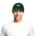 thumbnail image 6 of DALIX Colorful Happy Hat Mens Womens Embroidered Baseball Cap in Dark Green, 6 of 7