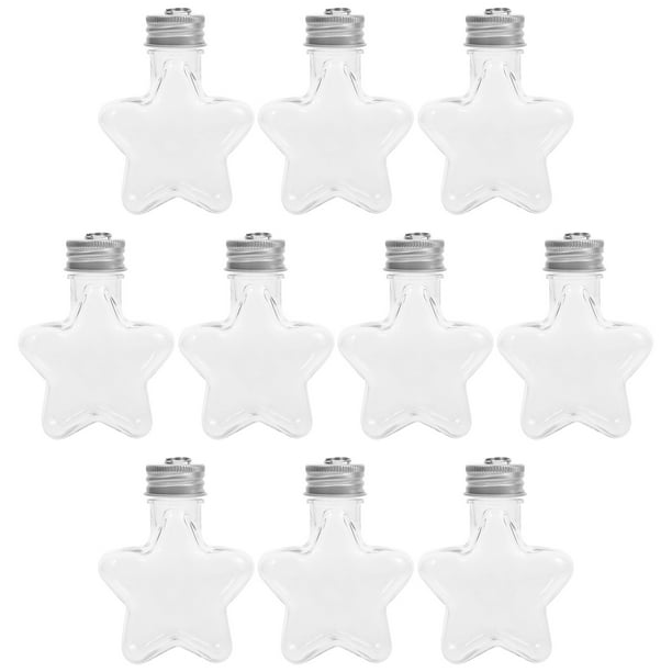 10 botellas de plástico transparente vacías para dulces, ideales para decorar y almacenar dulces en forma de árbol de Navidad.