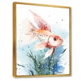 thumbnail image 2 of Designart "Pink Underwater Butterfly Fish" Animals Framed Wall Art - Modern Pink Butterfly Fish Entryway Framed Wall Art Print, 2 of 6