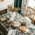 thumbnail image 3 of Imaki Rhyme Tablecloth Yarn-dyed Green Plaid Christmas Holiday Tablecloth American Fabric Rectangular  Direct, 3 of 7