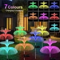 thumbnail image 4 of Solar Garden Lights, 4 Pack Solar Star Jellyfish Lights 7 Color Changing Fiber Optic Light Gardening Gifts for Mom Grandma Women, Flower Light for Outdoor Yard Garden Decor, 4 of 9