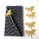 thumbnail image 4 of 25pcs Pajitas de Beber de Unicornio Glitter Negras de Estrellas Decoración de Cumpleaños de Navidad Gloria, 4 of 8