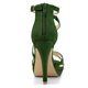 thumbnail image 3 of Sandalias con correa de tobillo y plataforma con cremallera y tacón de aguja Allegra K Verde 41, 3 of 7