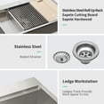 thumbnail image 6 of 30 Inch Drop In Kitchen Sink - 30 inch Kitchen Sink Topmount Ledge Workstation 18 Gauge Stainless Steel Single Bowl Kitchen Sink, 6 of 8
