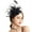 Black, variant on WINDLAND Tea Party Headband Feather Fascinator Cocktail Hat Women Fascinator Headband