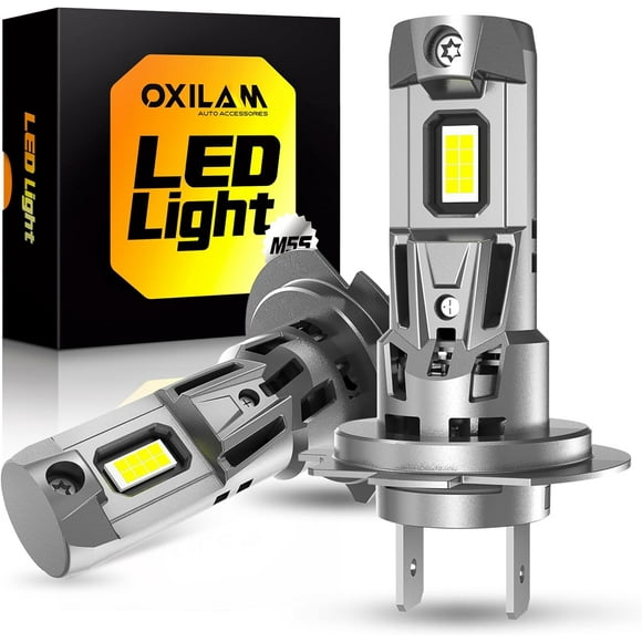 TRAHOO-Newest H7 LED Headlight Bulb 22000LM 700% Brighter, 6500K Cool White Light, 1:1 Size No Adapter Required, Plug and Play Fog Light Halogen H7 Replacement, Pack of 2