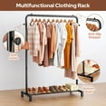 thumbnail image 4 of UNTIMATY Clothing Racks: Single Rod with Shoe Shelf - Metal Garment Rack for Hanging Clothes - Space-Saving for Housewives in Bedroom - Solves Clutter & Easy Assembly, 4 of 7