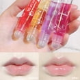 thumbnail image 4 of Lip Plumper Gloss Aceite de loción labial hidratante, 1 paquete de lápiz labial líquido hidratante incoloro transparente afrutado para labios secos y agrietados fresa, 4 of 5
