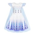 thumbnail image 1 of Vestido de princesa reina de las nieves WonderBabe con capa 1-2T, 1 of 6