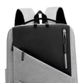 thumbnail image 3 of Vbsqjc Grey Waterproof Business Backpack with USB Charging Port Laptop Backpack 1Pc, 3 of 6