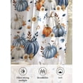thumbnail image 6 of Thanksgiving Sheer Curtains 108 inches Long, Pumpkin Fall Sunflower Leaves Light Filtering Sheer Window Curtains Rod Pocket Voile Drapes for Bedroom Living Room, 52"W x 108"L 2 Panels, 6 of 7